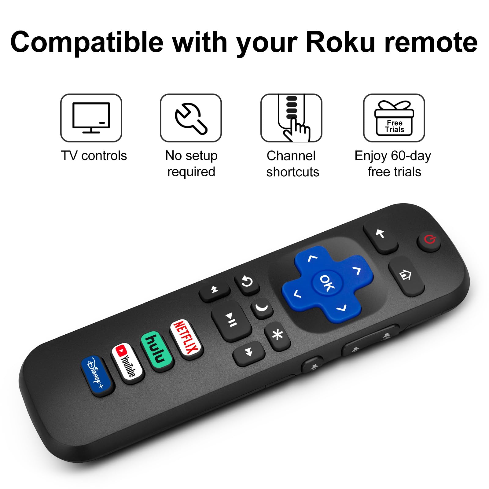 Foto 5 pulgar | Mando a Distancia de Repuesto para Roku Tv Acoyer 2 Piezas - Venta Internacional