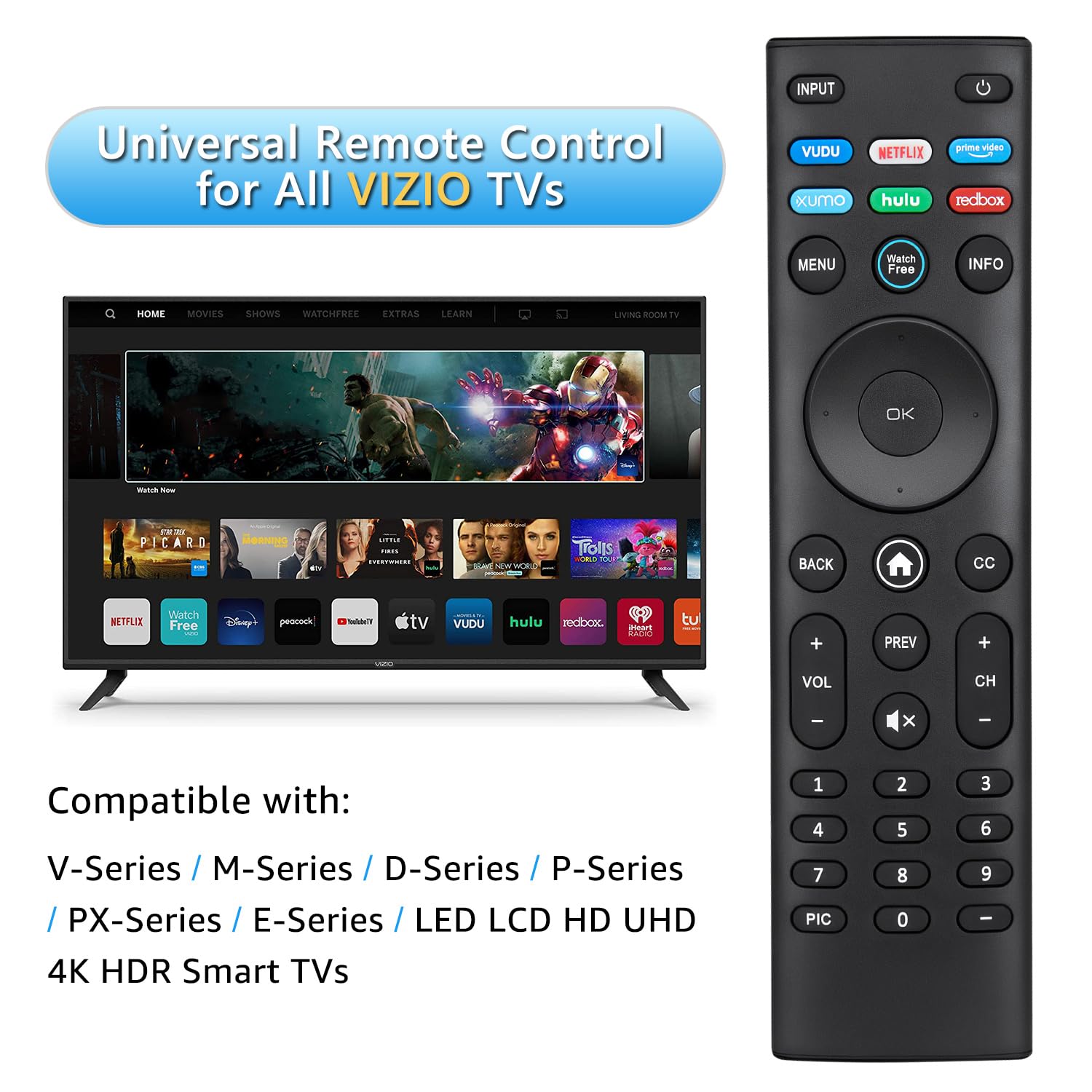 Foto 3 pulgar | Control Remoto Omaic Xrt140 Universal para Vizio Smart Tv - Venta Internacional