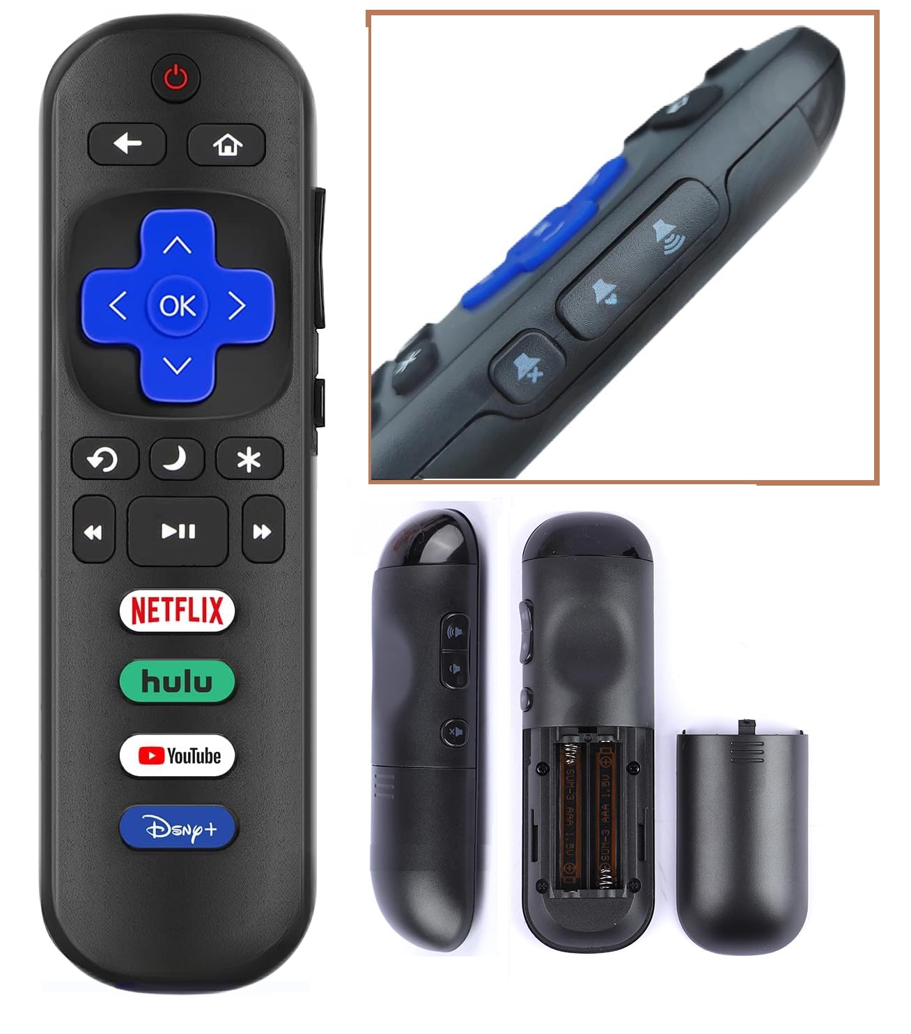 Foto 7 pulgar | Control Remoto Universal de Repuesto para Roku Tv 2 Piezas - Venta Internacional