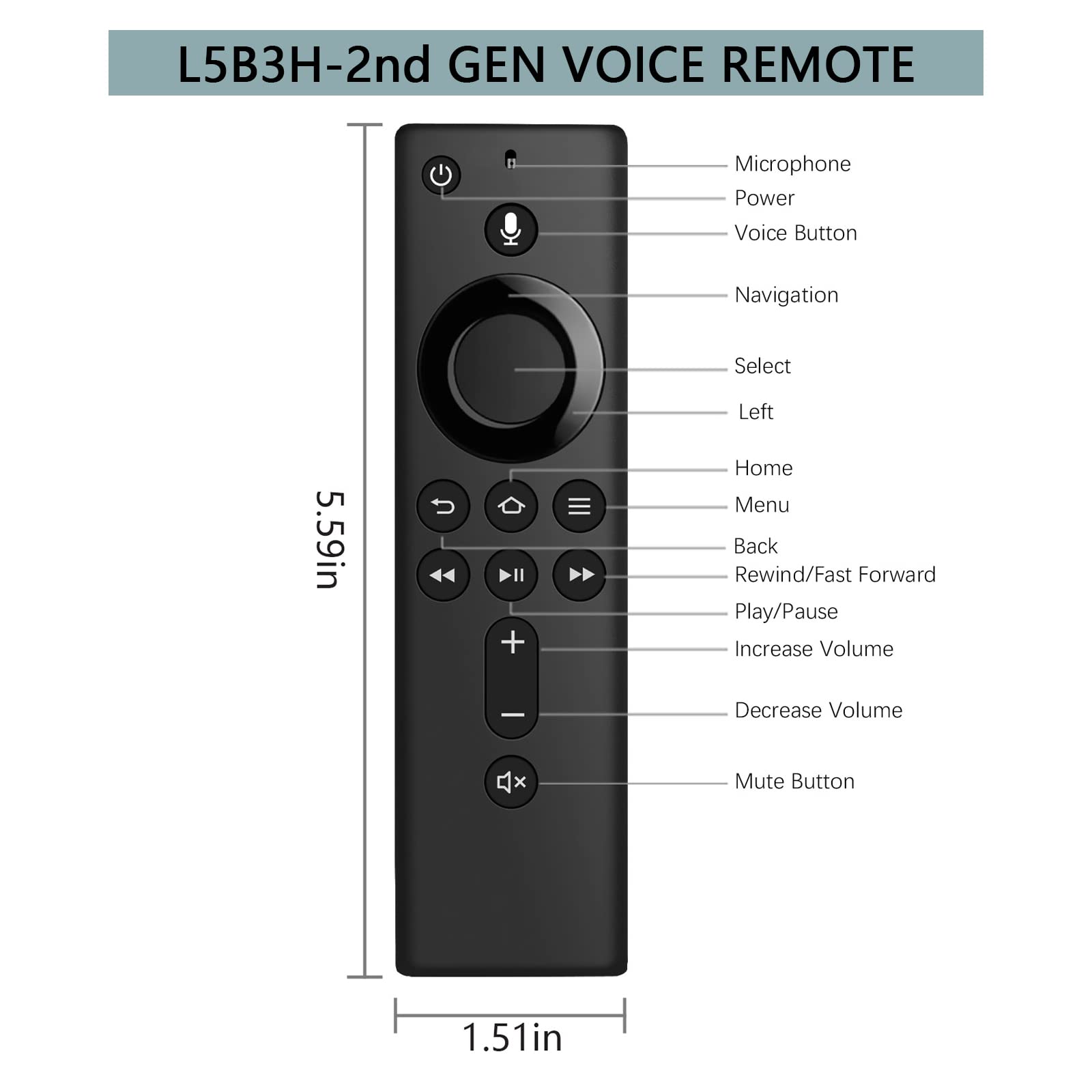 Foto 3 pulgar | Control Remoto Por Voz De Repuesto Para Dispositivos Amazon Tv - Venta Internacional.