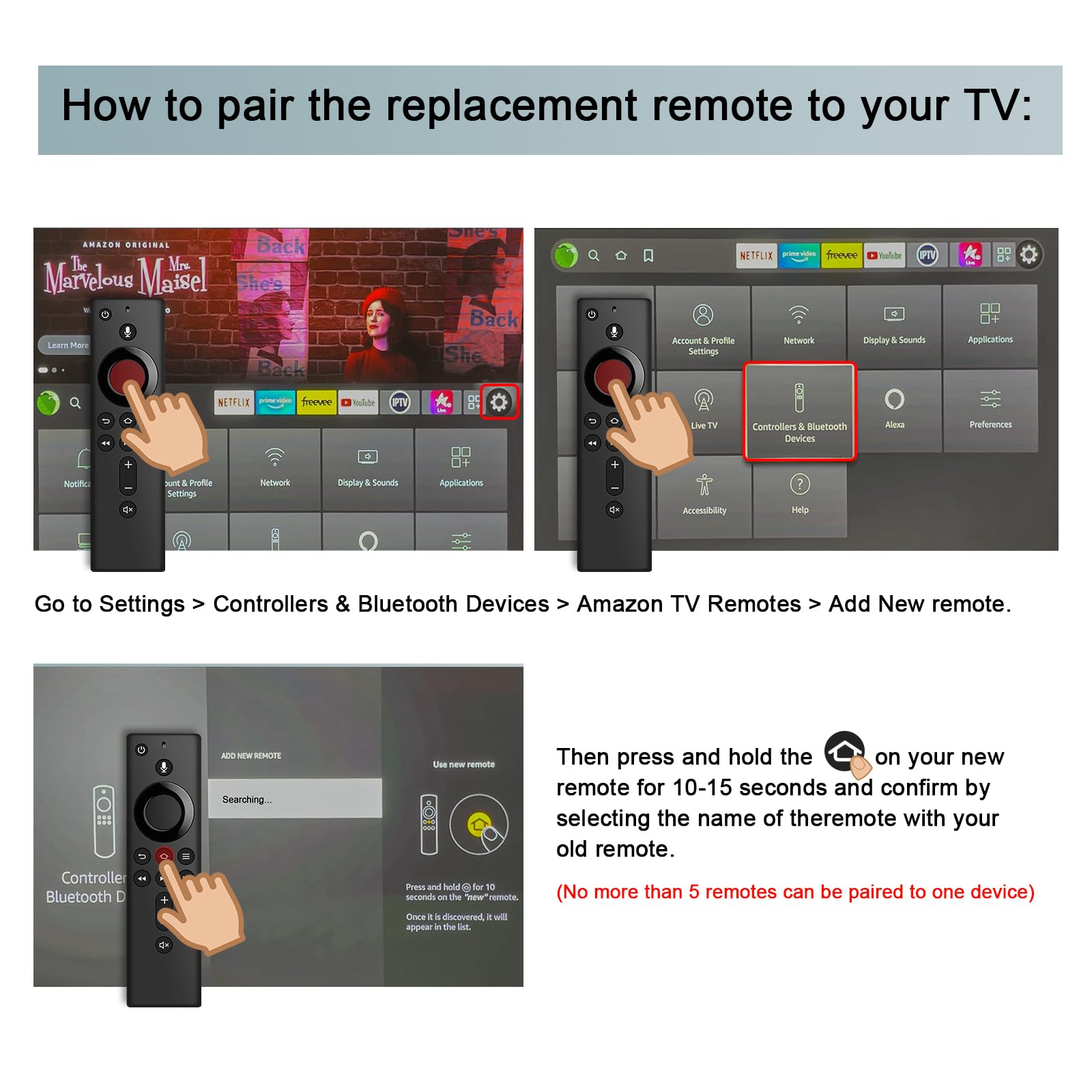 Foto 4 pulgar | Control Remoto Por Voz De Repuesto Para Dispositivos Amazon Tv - Venta Internacional.