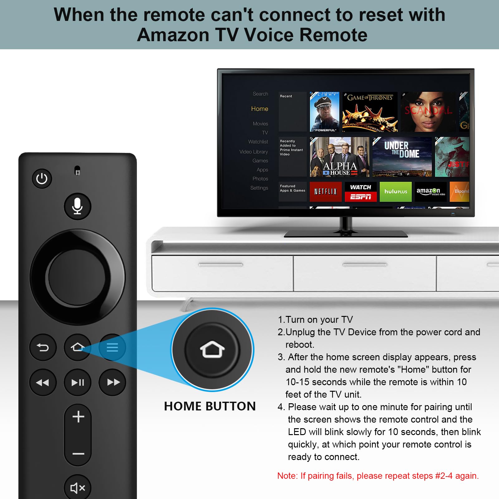 Foto 7 pulgar | Control Remoto Por Voz De Repuesto Para Dispositivos Amazon Tv - Venta Internacional.