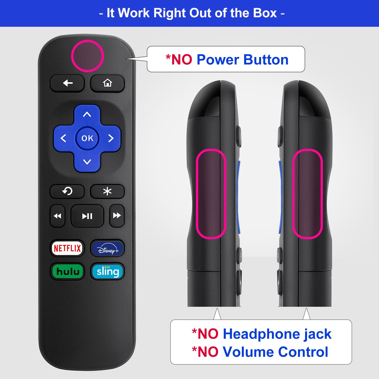 Foto 3 pulgar | Mando A Distancia Omaic Para Roku 1, 2, 3, 4 Hd Lt Xs Xd - Venta Internacional.