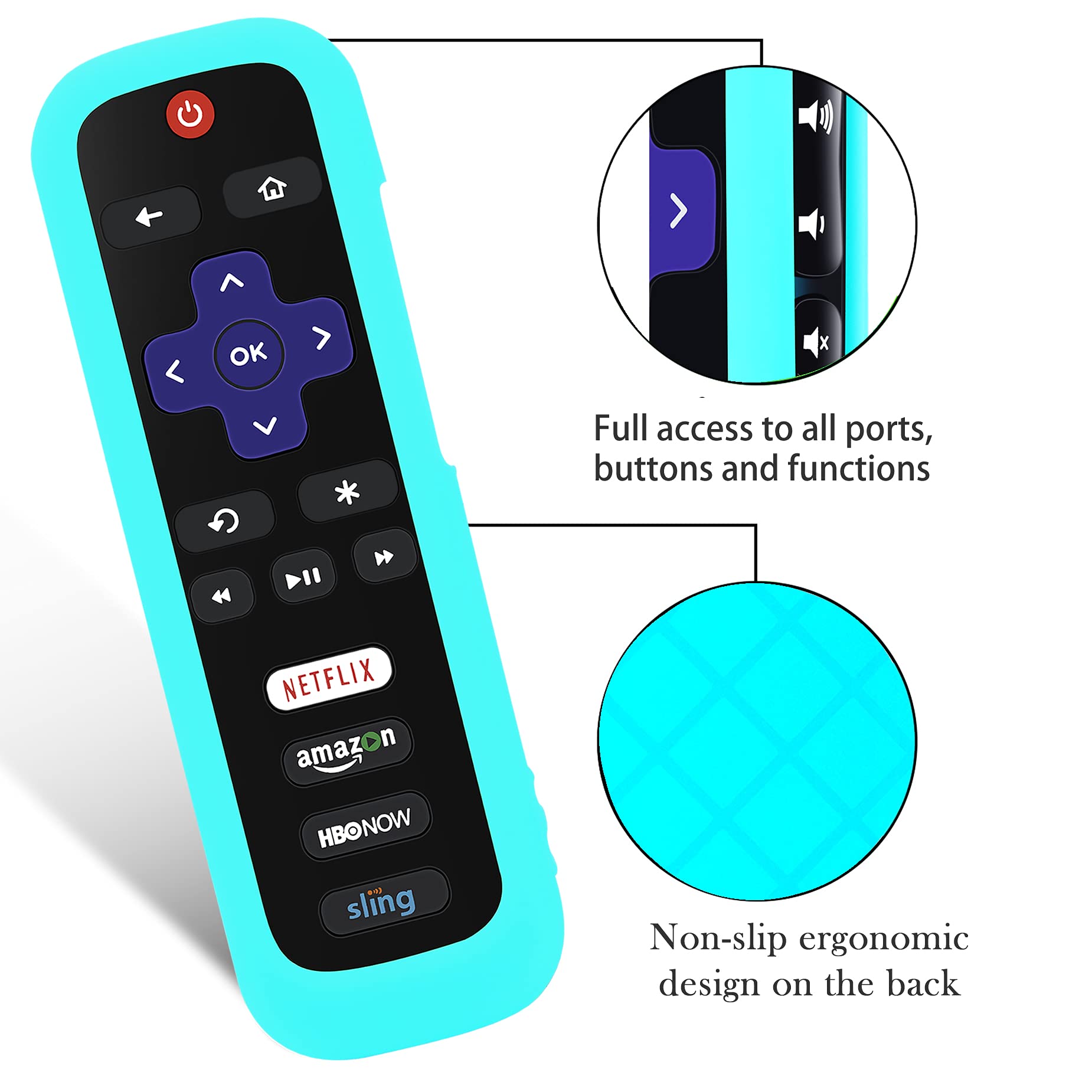 Foto 6 pulgar | Paquete De 3 Fundas Remotas Para Roku Smart Tv Steaming Stick - Venta Internacional.