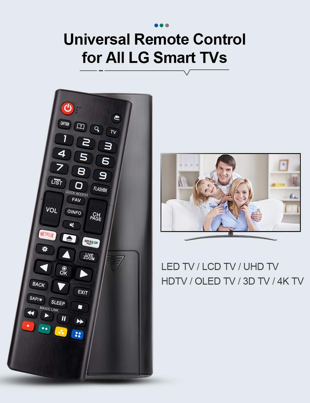 Foto 2 | Mando a Distancia Ewo's para LG Smart TV LCD Led Oled Uhd Hdtv - Venta Internacional