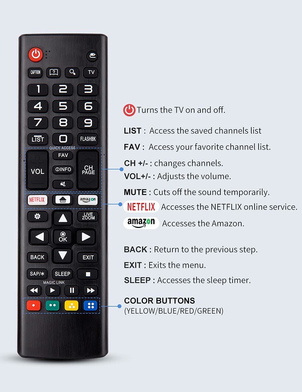 Foto 6 | Mando a Distancia Ewo's para LG Smart TV LCD Led Oled Uhd Hdtv - Venta Internacional