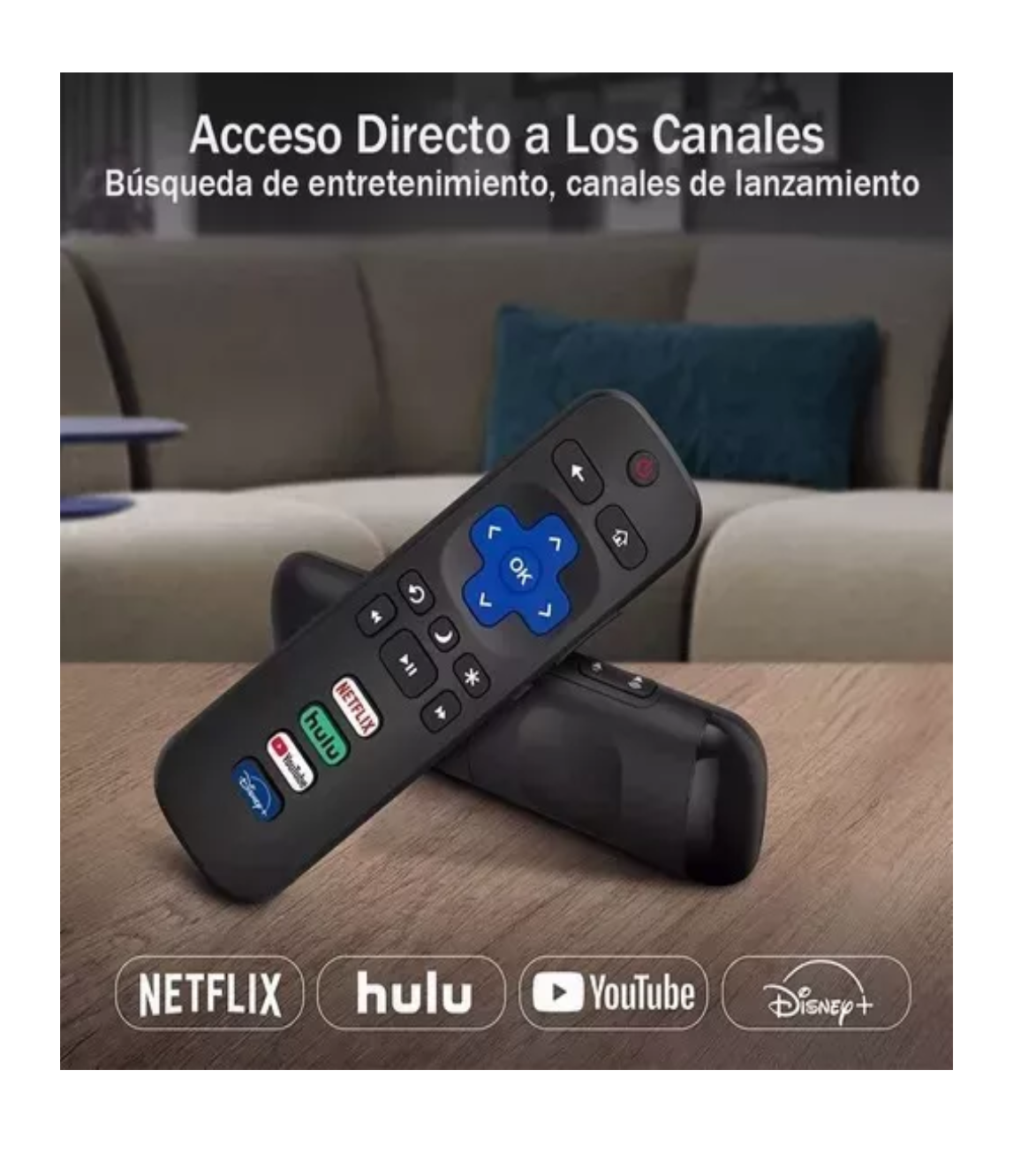 Foto 4 pulgar | Control Roku Compatible con Hisense Todos Smart Tv 4k Azul