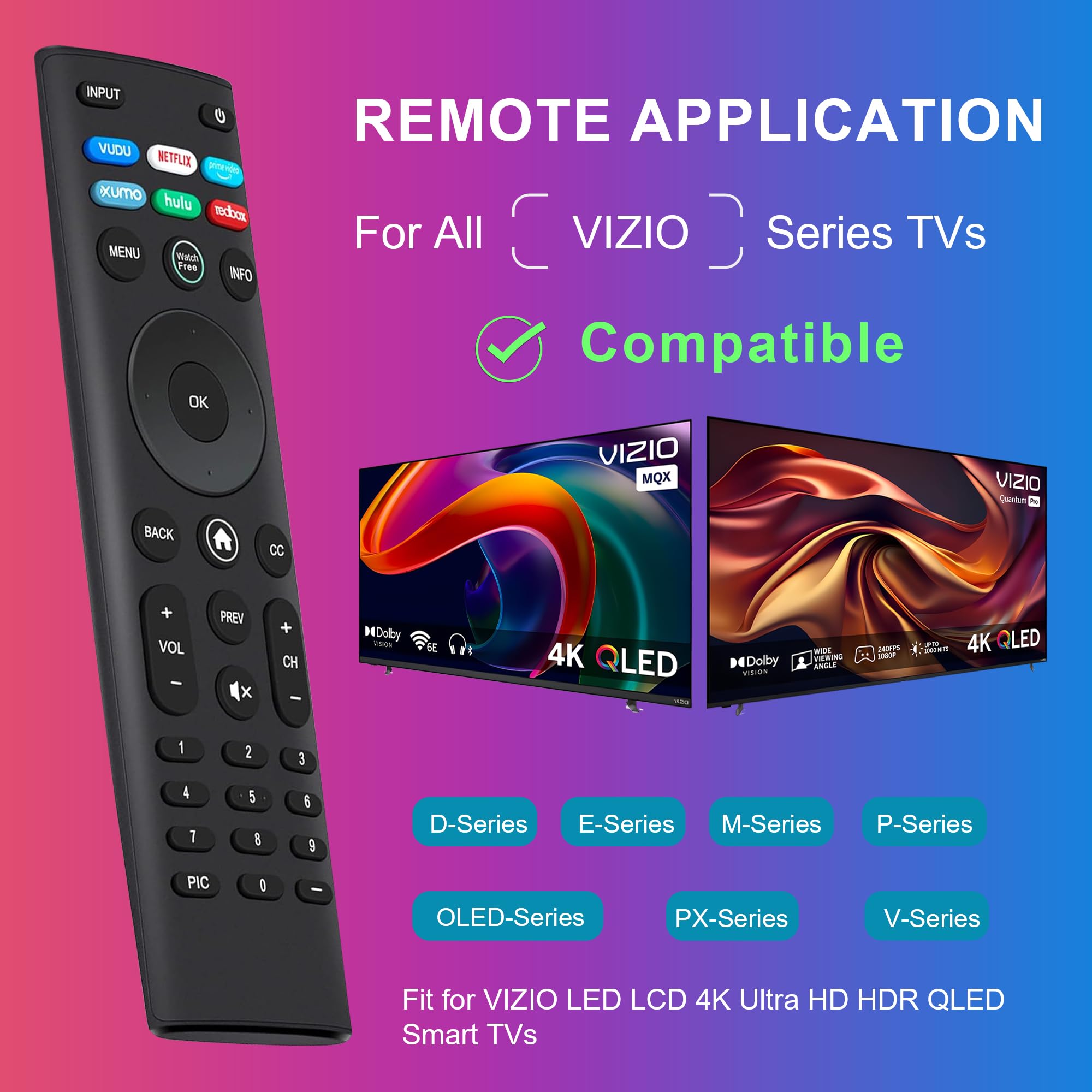 Foto 3 pulgar | Mando A Distancia Universal Para Televisores Inteligentes Vizio, Paquete De 2 - Venta Internacional.