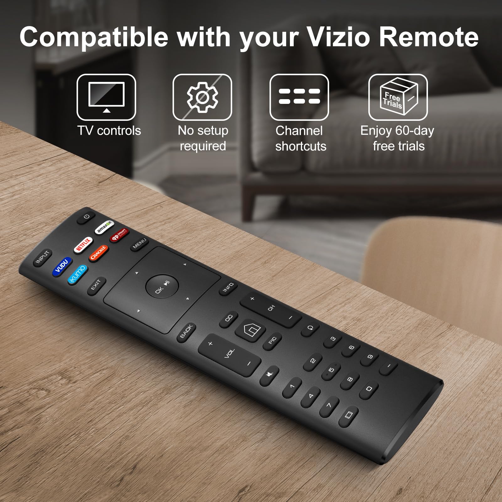 Foto 7 pulgar | Pack De 2 Controles Remotos Universales Para Todos Los Televisores Loutoc De Vizio - Venta Internacional.