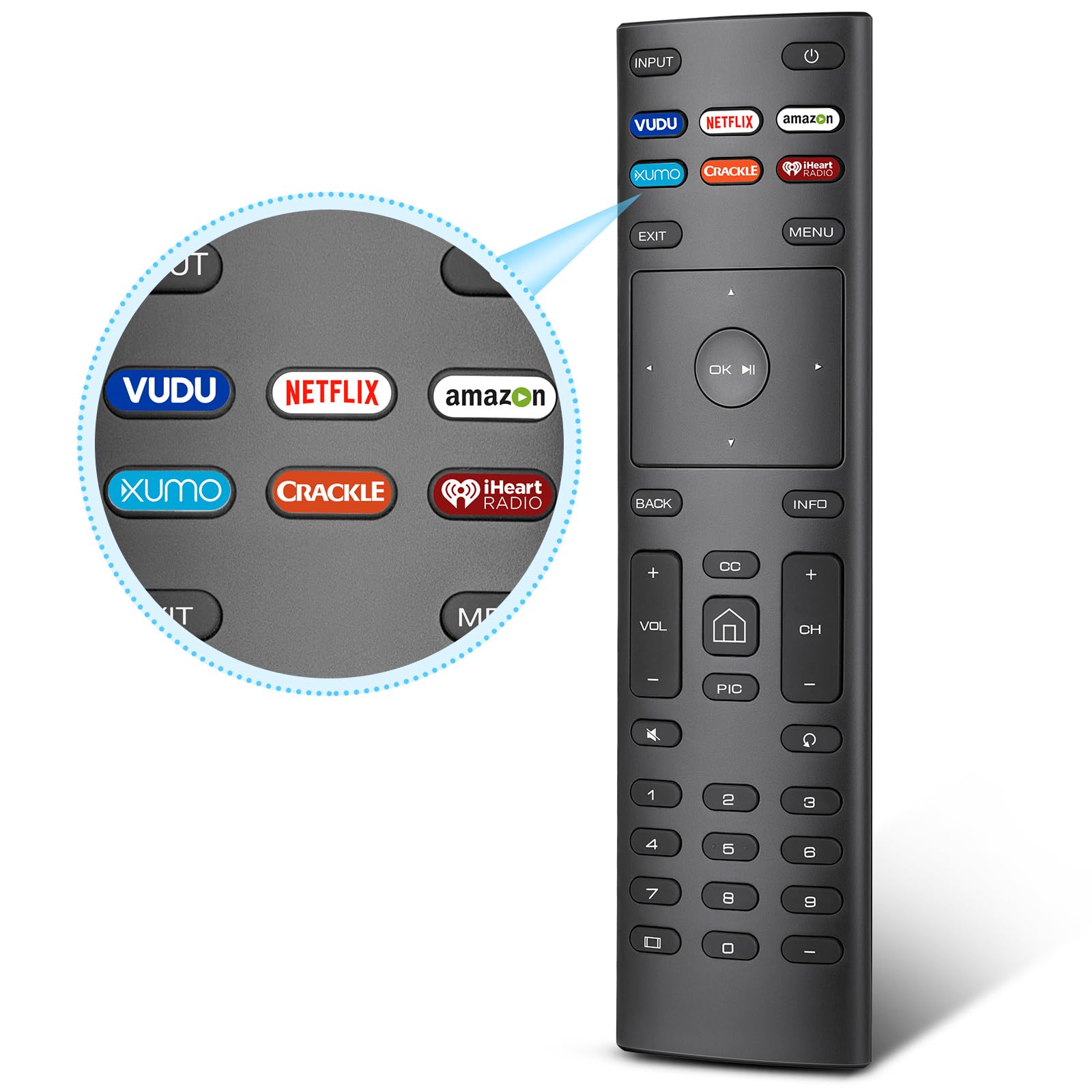 Mando A Distancia De Repuesto Angrox Xrt136 Para Televisores Inteligentes Vizio - Venta Internacional.