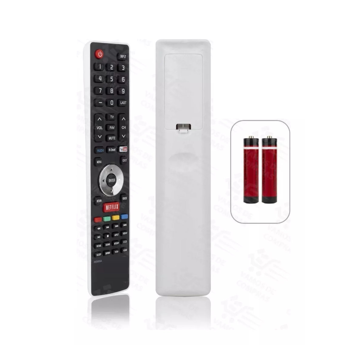 Foto 3 pulgar | Control Remoto Compatible Con Hisense  Lcd Netflix Eo Safe Imports Esi-14816 Negro