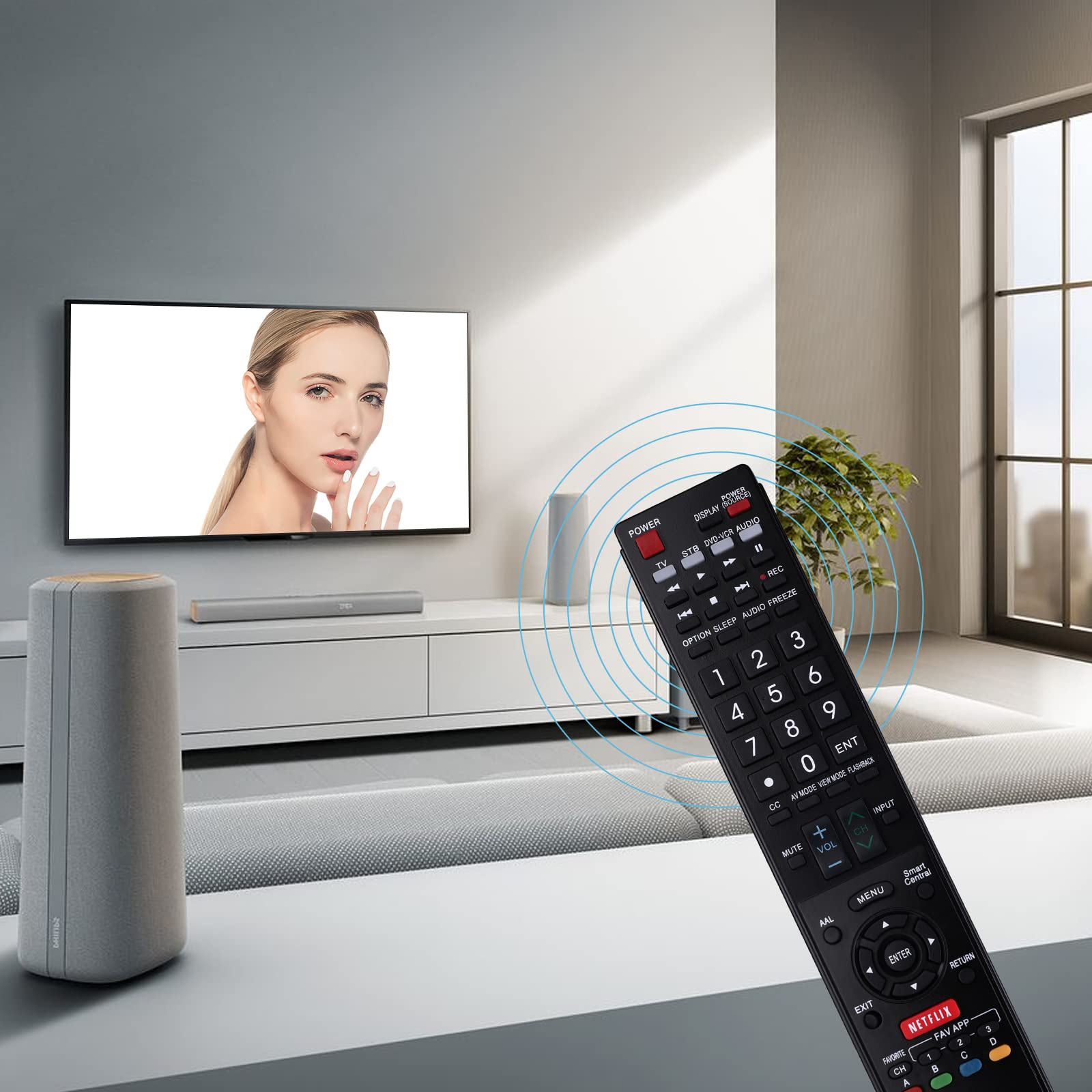 Foto 4 pulgar | Mando a Distancia Universal Uyibii para Smart TV Sharp Aquos - Venta Internacional