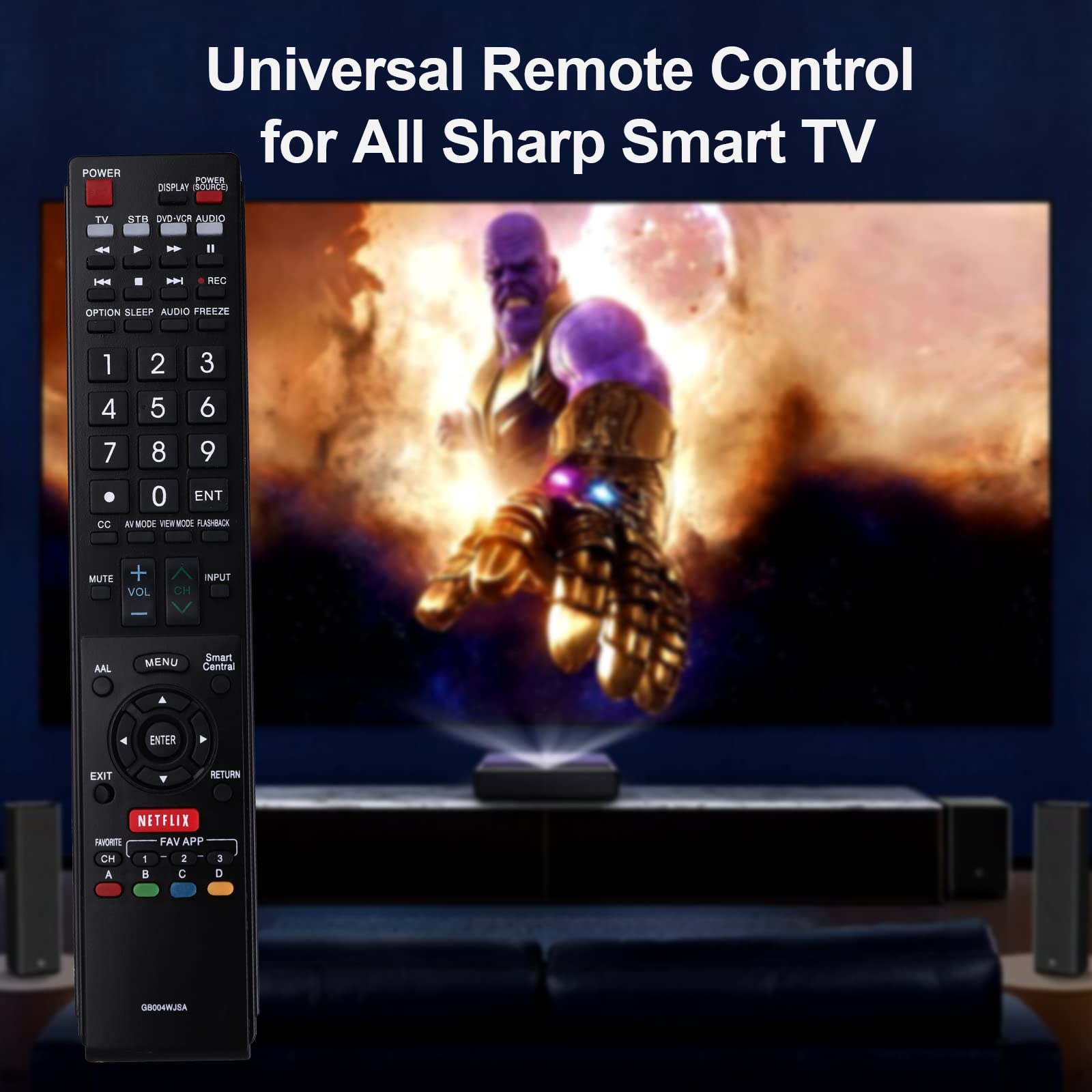Foto 7 pulgar | Mando a Distancia Universal Uyibii para Smart TV Sharp Aquos - Venta Internacional