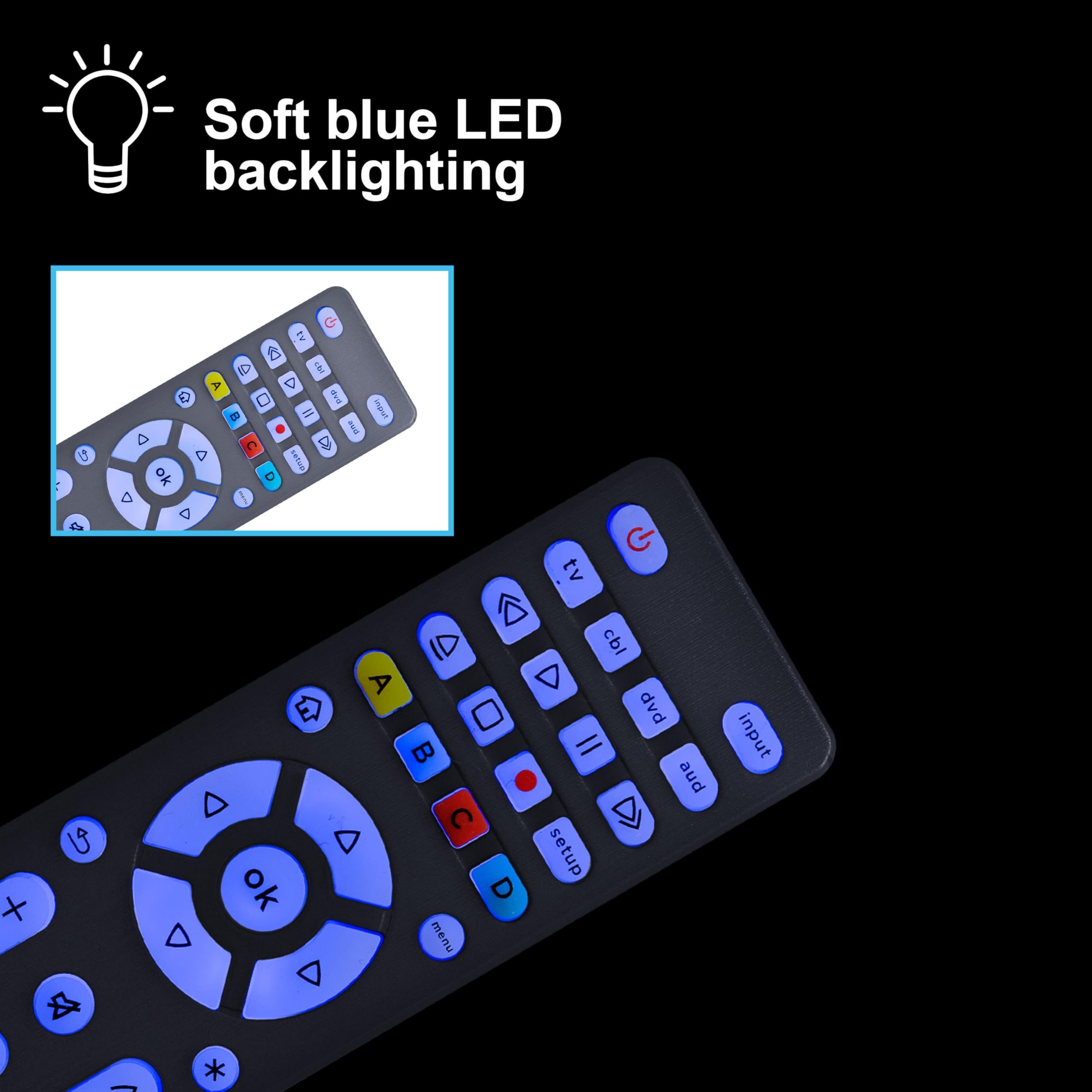 Foto 5 pulgar | Control Remoto Universal GE con Botones Retroiluminados para 4 Dispositivos - Venta Internacional