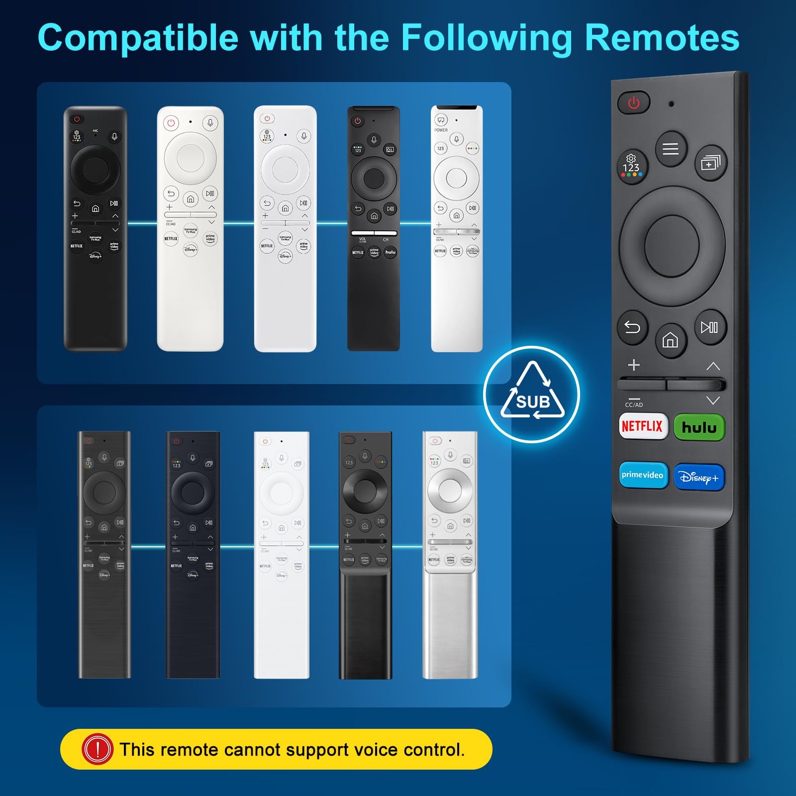 Foto 2 | Reemplazo de Control Remoto de TV para Samsung BN59-01385A - Venta Internacional