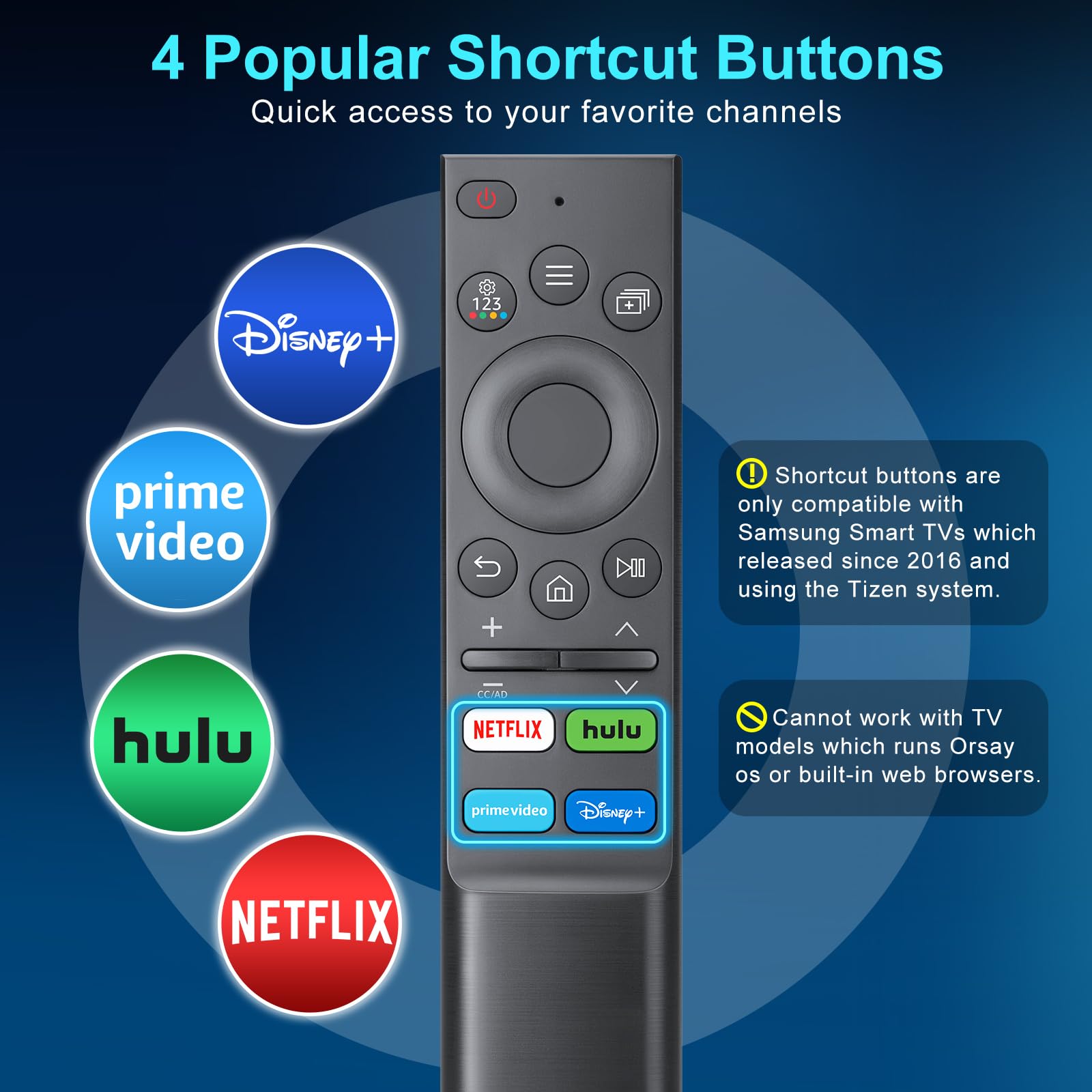 Foto 4 pulgar | Reemplazo de Control Remoto de TV para Samsung BN59-01385A - Venta Internacional