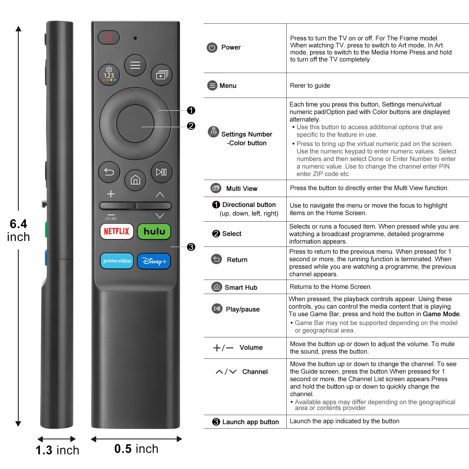 Foto 8 pulgar | Reemplazo de Control Remoto de TV para Samsung BN59-01385A - Venta Internacional