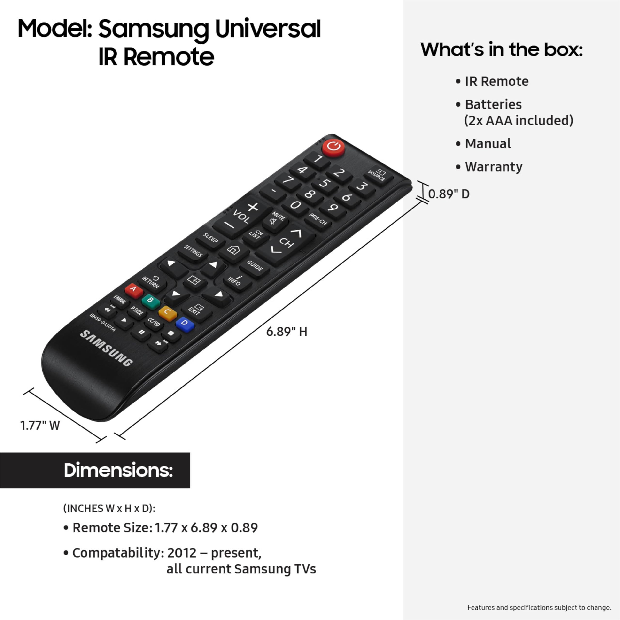 Foto 4 pulgar | Mando A Distancia Samsung Universal Ir Para Smart Tv - Venta Internacional.