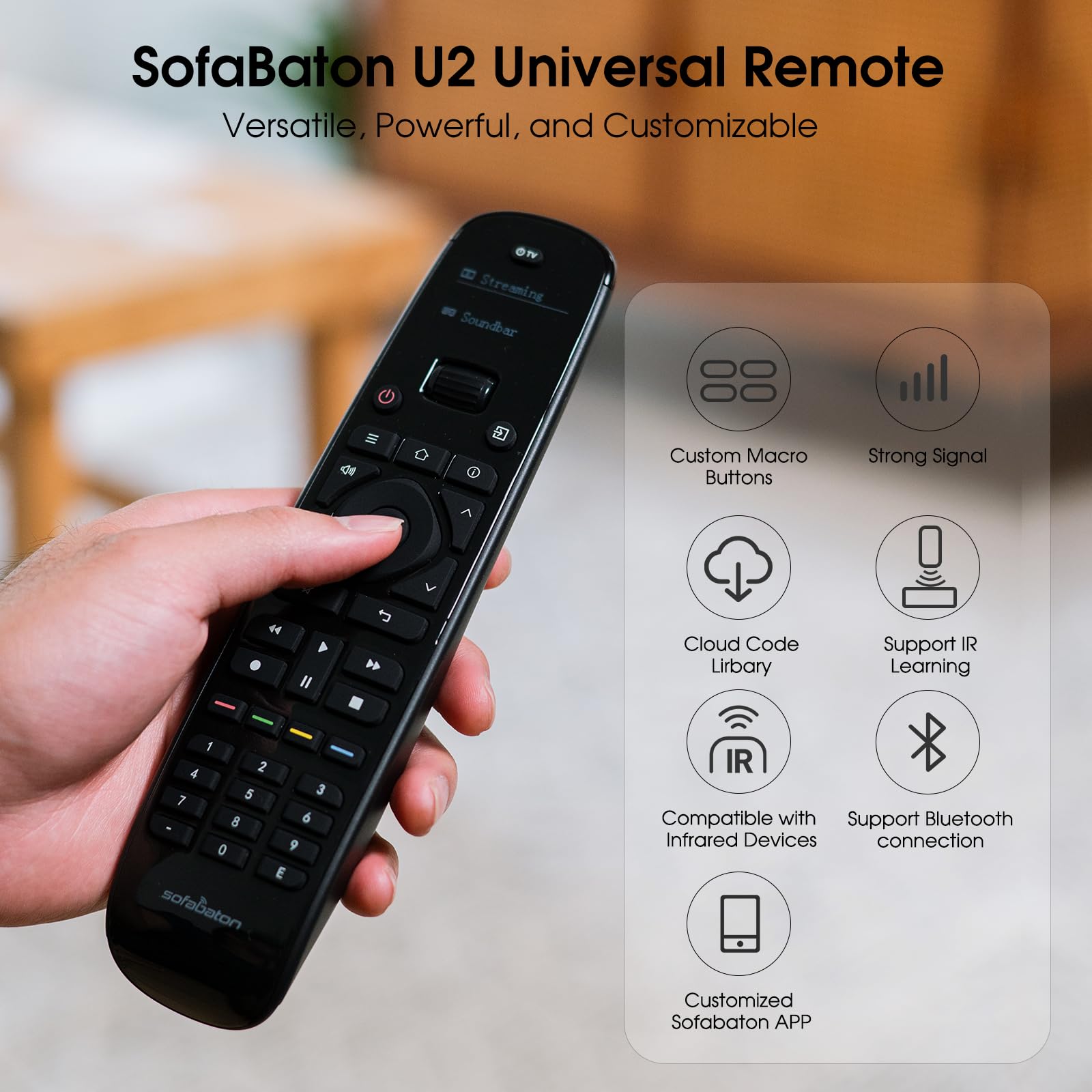 Foto 2 | Control Remoto Universal Sofabaton U2 Con Botón Retroiluminado Y Control De Aplicaciones - Venta Internacional.