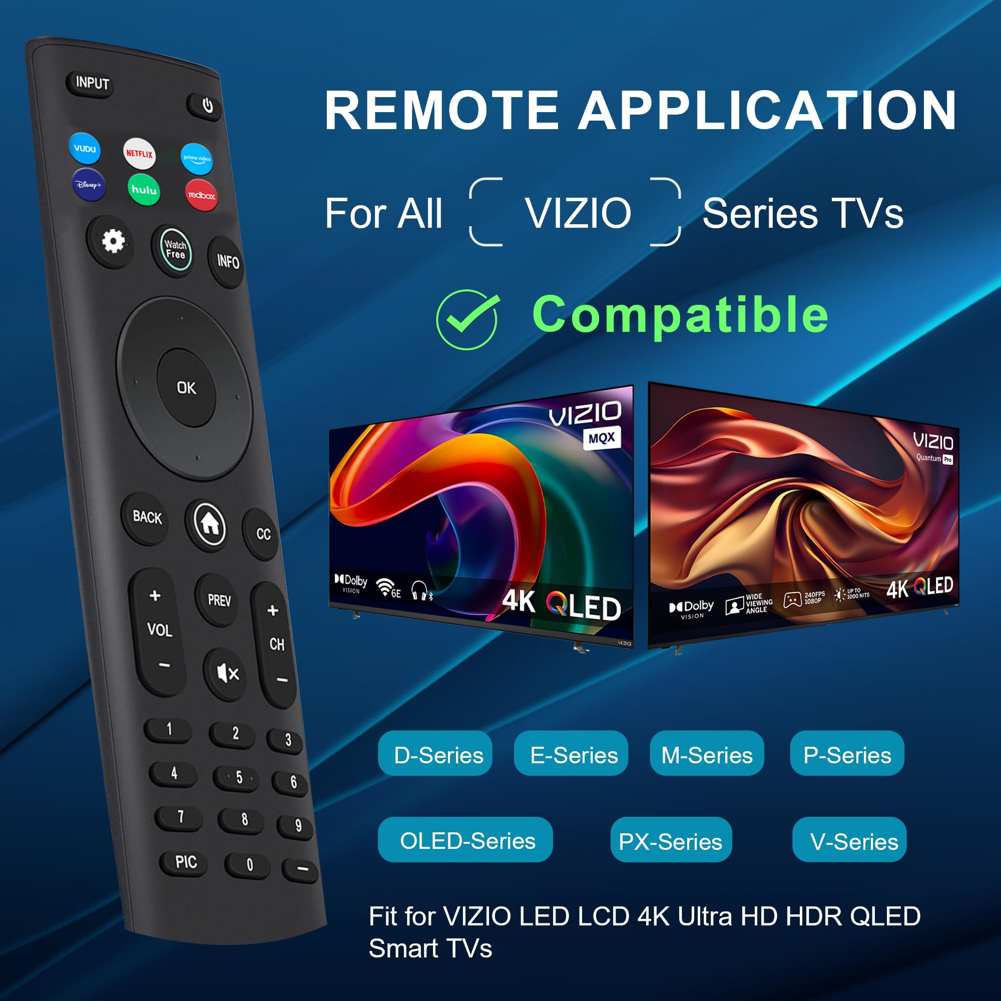 Foto 4 pulgar | Pack De 2 Mandos A Distancia De Repuesto Para Televisores Inteligentes Vizio - Venta Internacional.