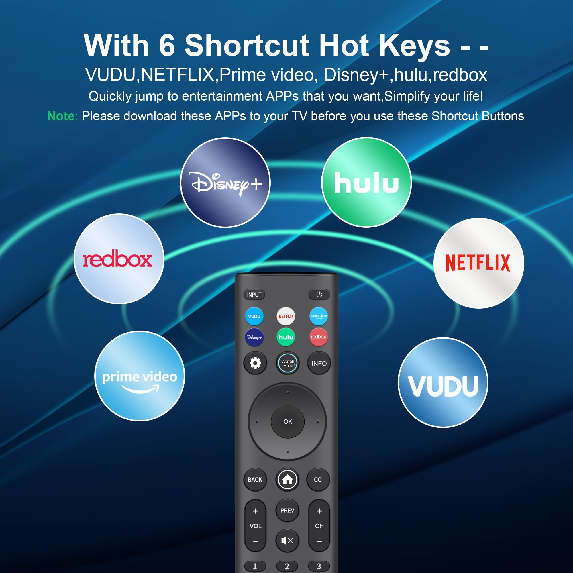 Foto 5 pulgar | Pack De 2 Mandos A Distancia De Repuesto Para Televisores Inteligentes Vizio - Venta Internacional.