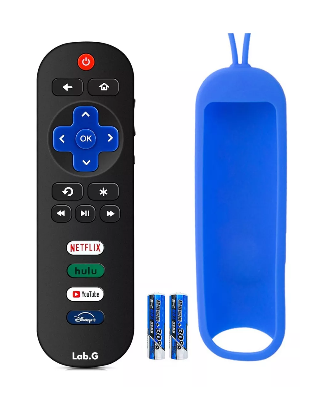 Control Roku para Hisense Smart Tv 4k con Forro Azul
