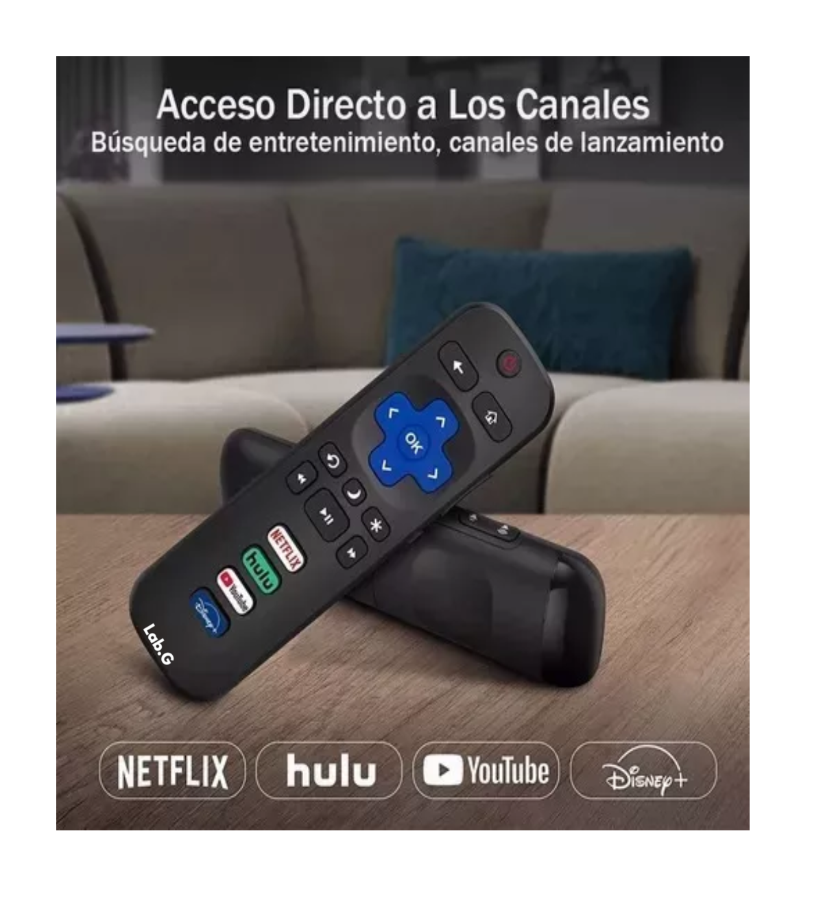 Foto 4 pulgar | Control Roku para Hisense Smart Tv 4k con Forro Azul