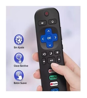 Foto 5 | Control Roku para Hisense Smart Tv 4k con Forro Azul