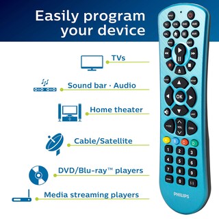 Foto 3 | Mando A Distancia Universal Philips Srp6249b/27 Para 6 Dispositivos - Venta Internacional.