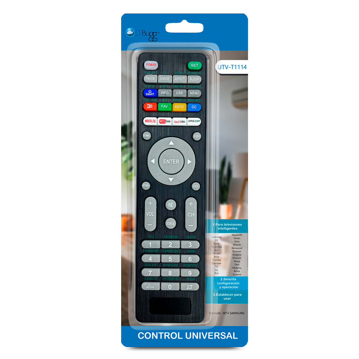 Foto 2 pulgar | Control Universal Para Televisión D-bugg