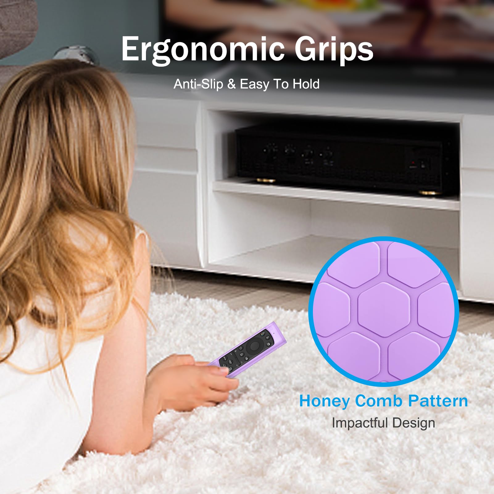 Foto 6 | Funda Protectora Fintie Para Samsung Smart Solar Remote Morada - Venta Internacional.