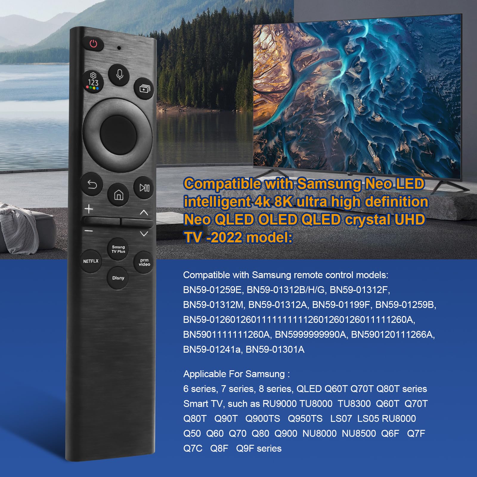 Foto 3 pulgar | Control Remoto Kjdisrpin Bn59-01385a Para Televisores Inteligentes Samsung - Venta Internacional.