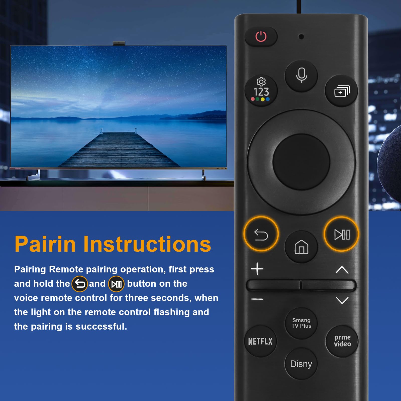 Foto 8 pulgar | Control Remoto Kjdisrpin Bn59-01385a Para Televisores Inteligentes Samsung - Venta Internacional.