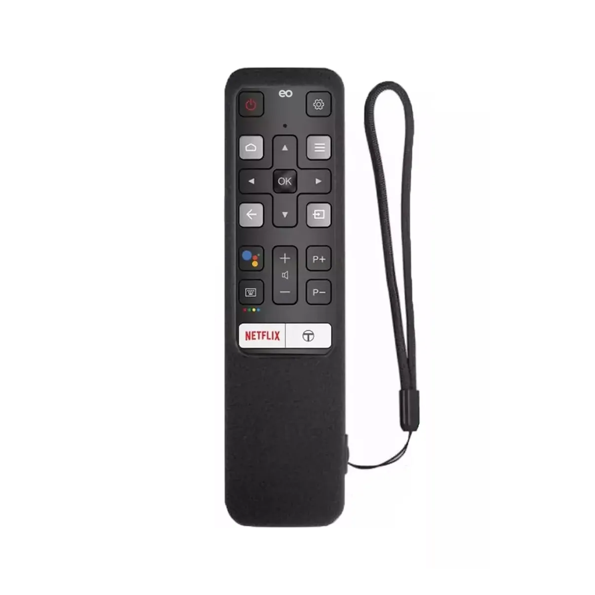 Foto 2 pulgar | Control Remoto Para Smart Tv Andorid Con Funda Eo Safe Imports Esi-19896 Negro