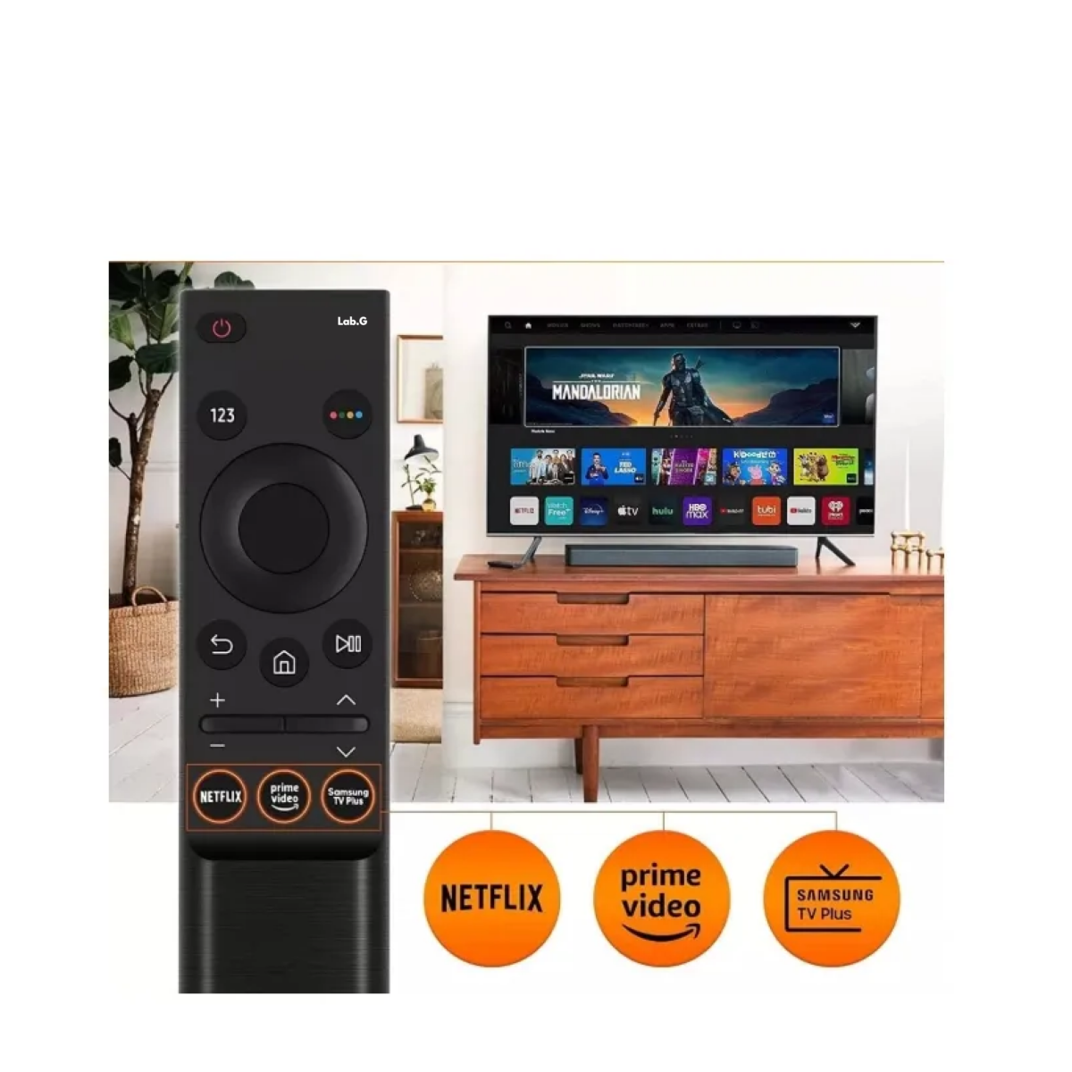 Foto 3 pulgar | Control Para Samsung Smart Tv 4k Curve Uhd + Pila Lab.g Negro