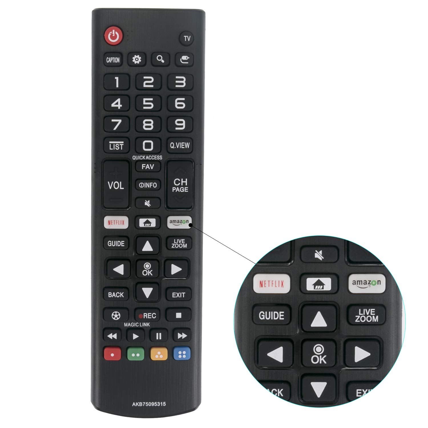 Foto 3 pulgar | Mando A Distancia Vinabty Akb75095315 Para Lg Smart Tv - Venta Internacional.