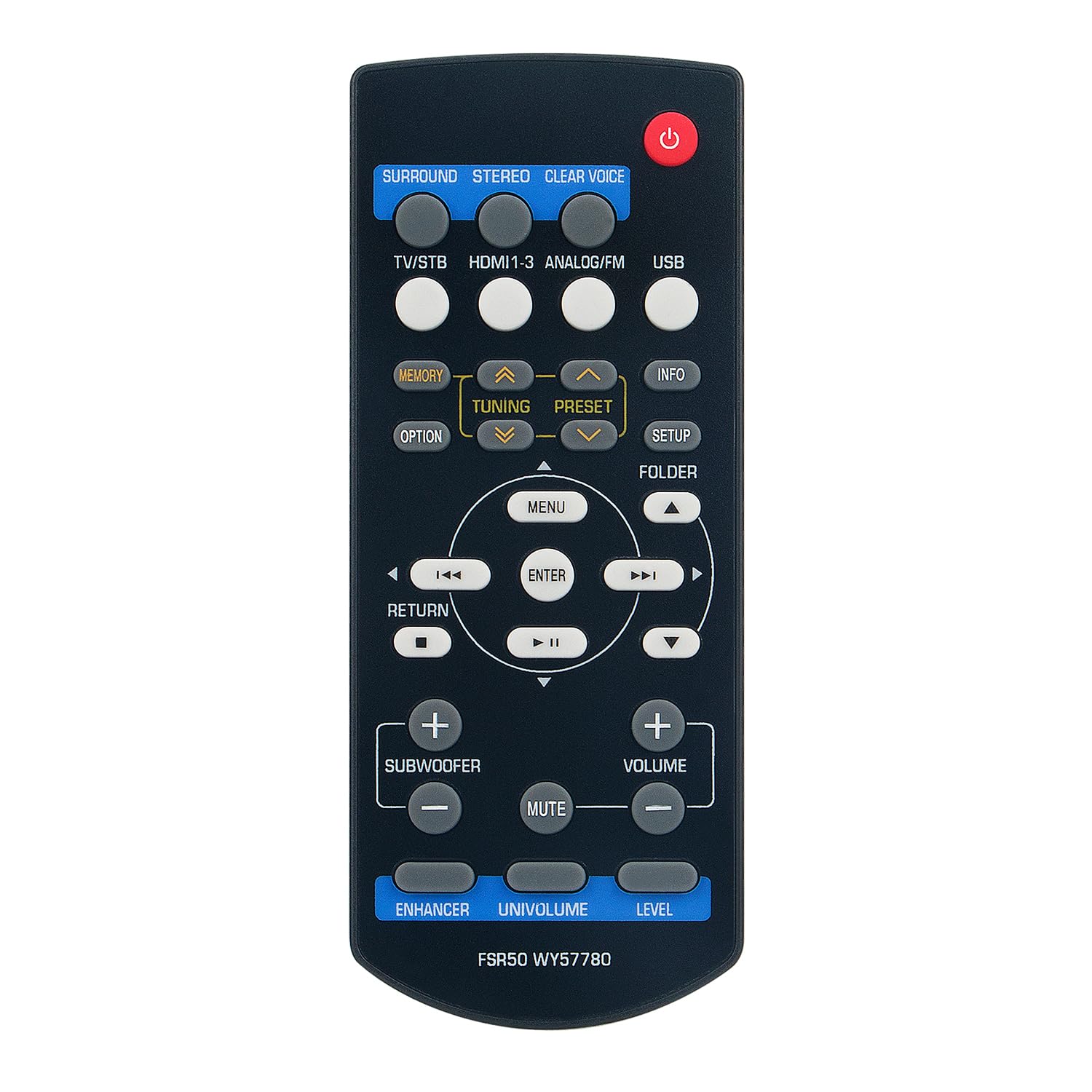 Mando A Distancia Allimity Fsr50-wy57780 Para Yamaha Sr-301 Yht-s401 - Venta Internacional.