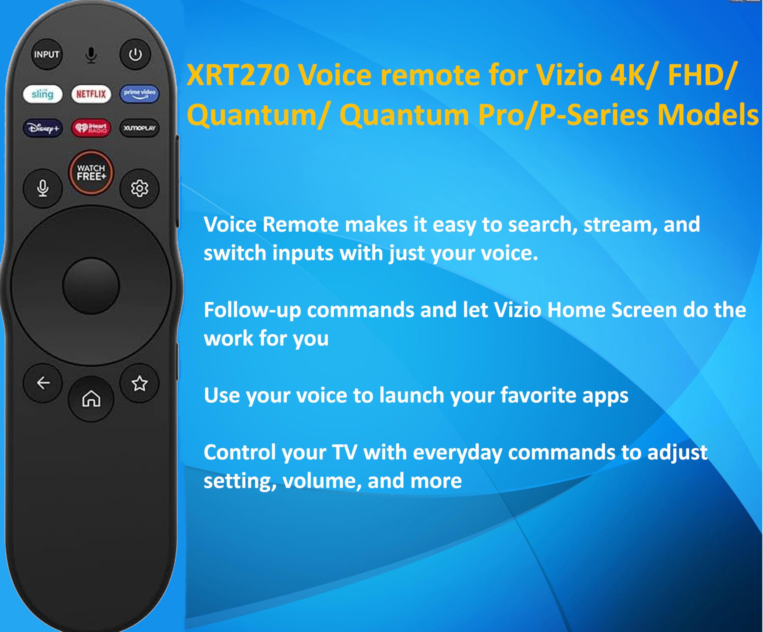 Foto 3 pulgar | Control Remoto Por Voz Smartby Xrt270 Para Televisores Vizio 4k/fhd - Venta Internacional.