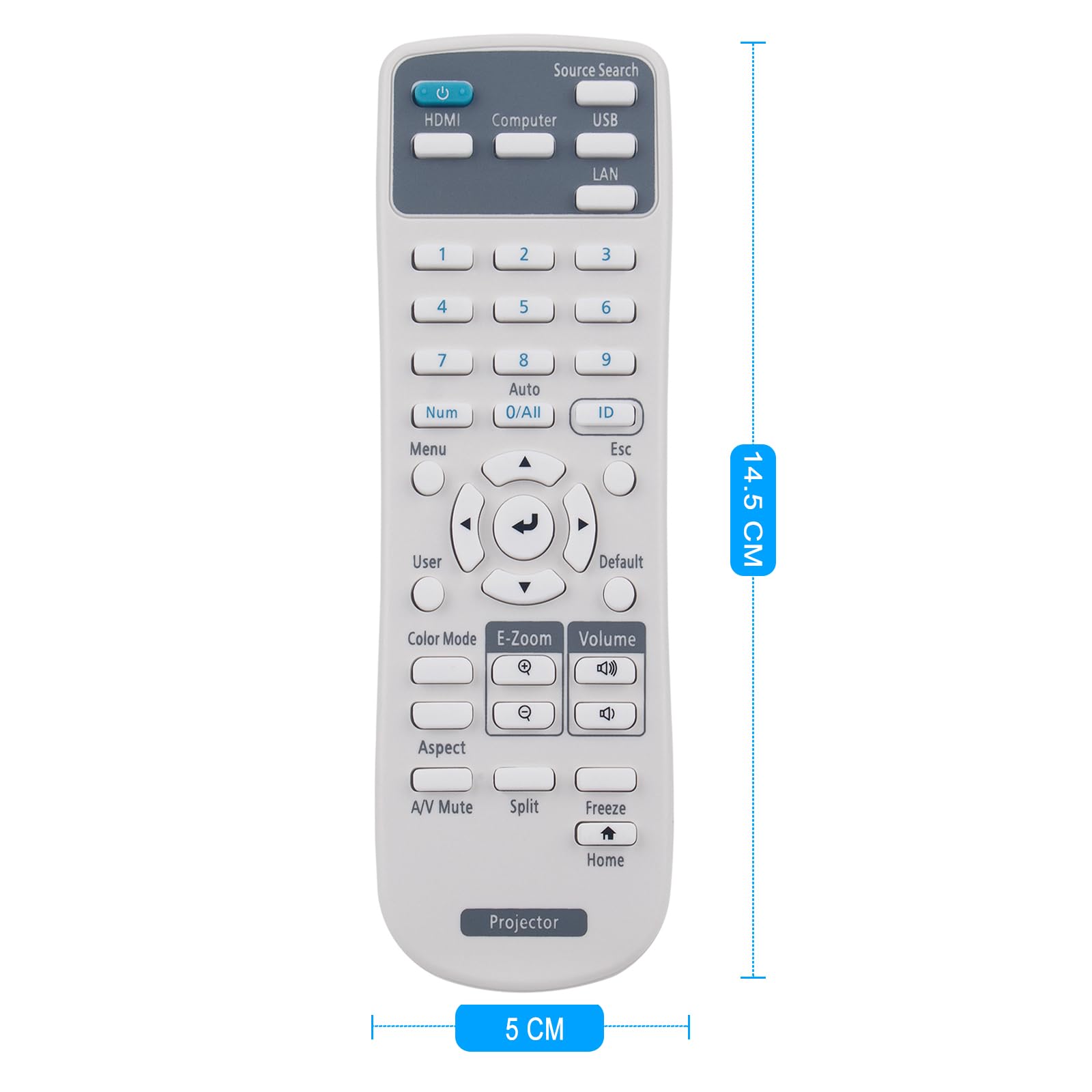 Foto 4 pulgar | Reemplazo De Control Remoto Para El Proyector Epson Powerlite E20 - Venta Internacional.