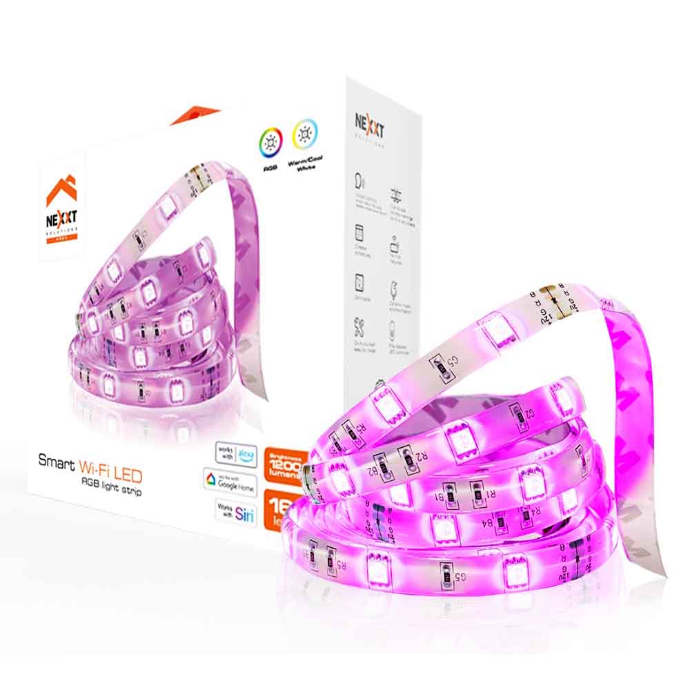 Foto 2 pulgar | Cinta de Luces Led Inteligente Nexxt NHB-S611 color RGB + Blanco 5 m