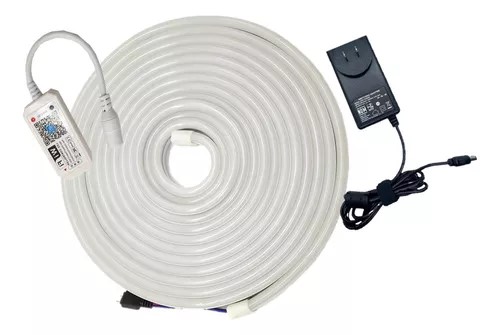 Manguera Tira Led RGB Neónflex 5 m 12v con Fuente y Mando Wifi