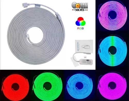 Foto 4 pulgar | Manguera Tira Led RGB Neónflex 5 m 12v con Fuente y Mando Wifi