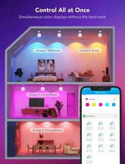 Foto 7 | Lámpara Empotrada Smart Retrofit Govere De 6 Pulgadas, Paquete De 4 Unidades, Rgbww - Venta Internacional.