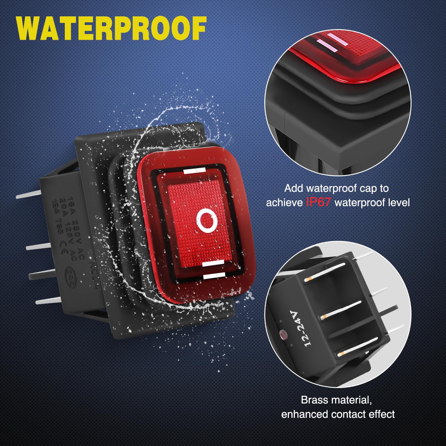 Foto 5 pulgar | Interruptor Basculante Nilight De 6 Pines, Encendido Y Apagado, Con Led Rojo Con Iluminación Ip67 - Venta Internacional