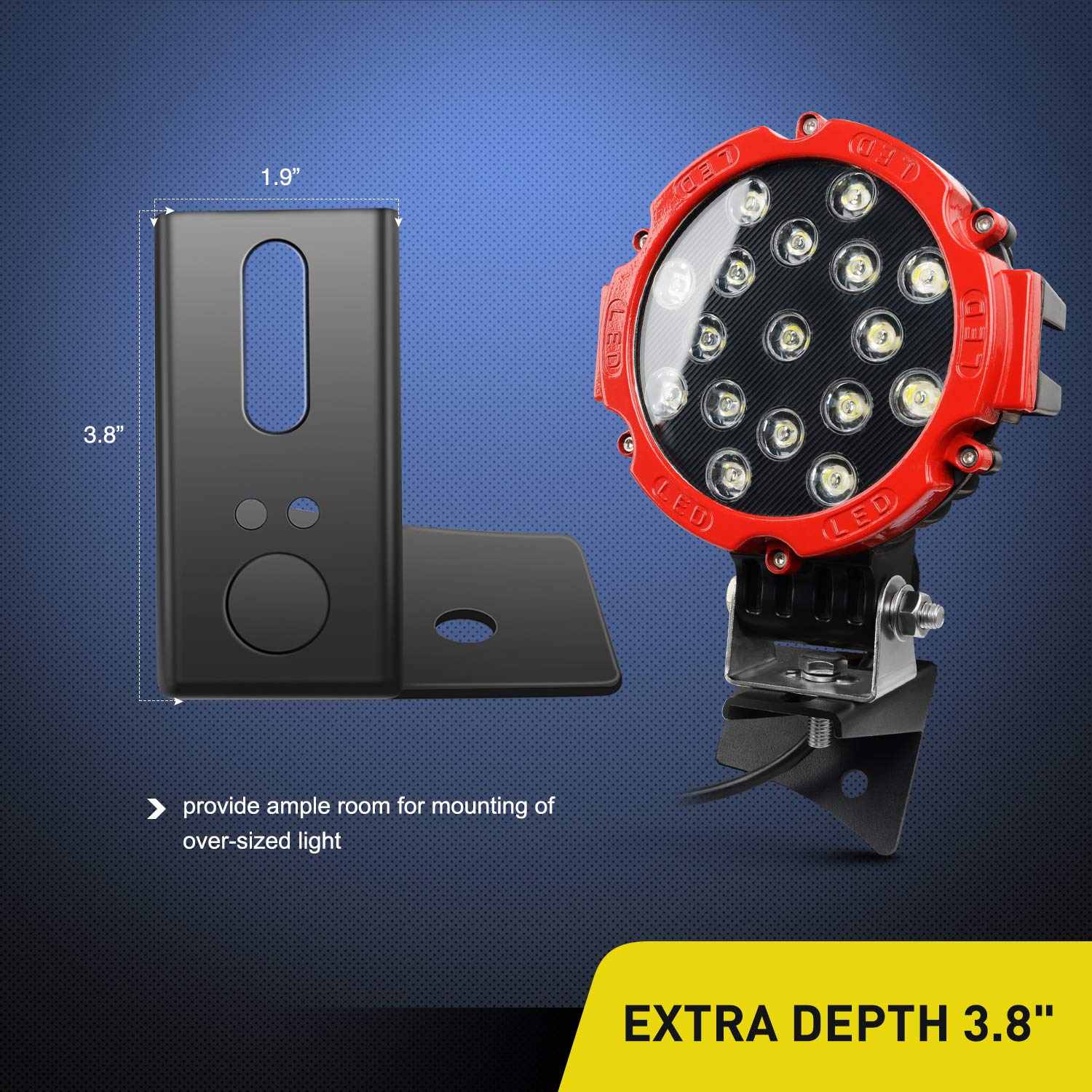 Foto 5 pulgar | Soportes De Montaje Nilight 90026b Para Jeep Wrangler Jk - Venta Internacional.