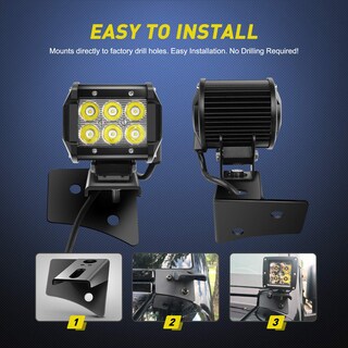 Foto 5 | Soportes De Montaje Nilight 90026b Para Jeep Wrangler Jk - Venta Internacional.