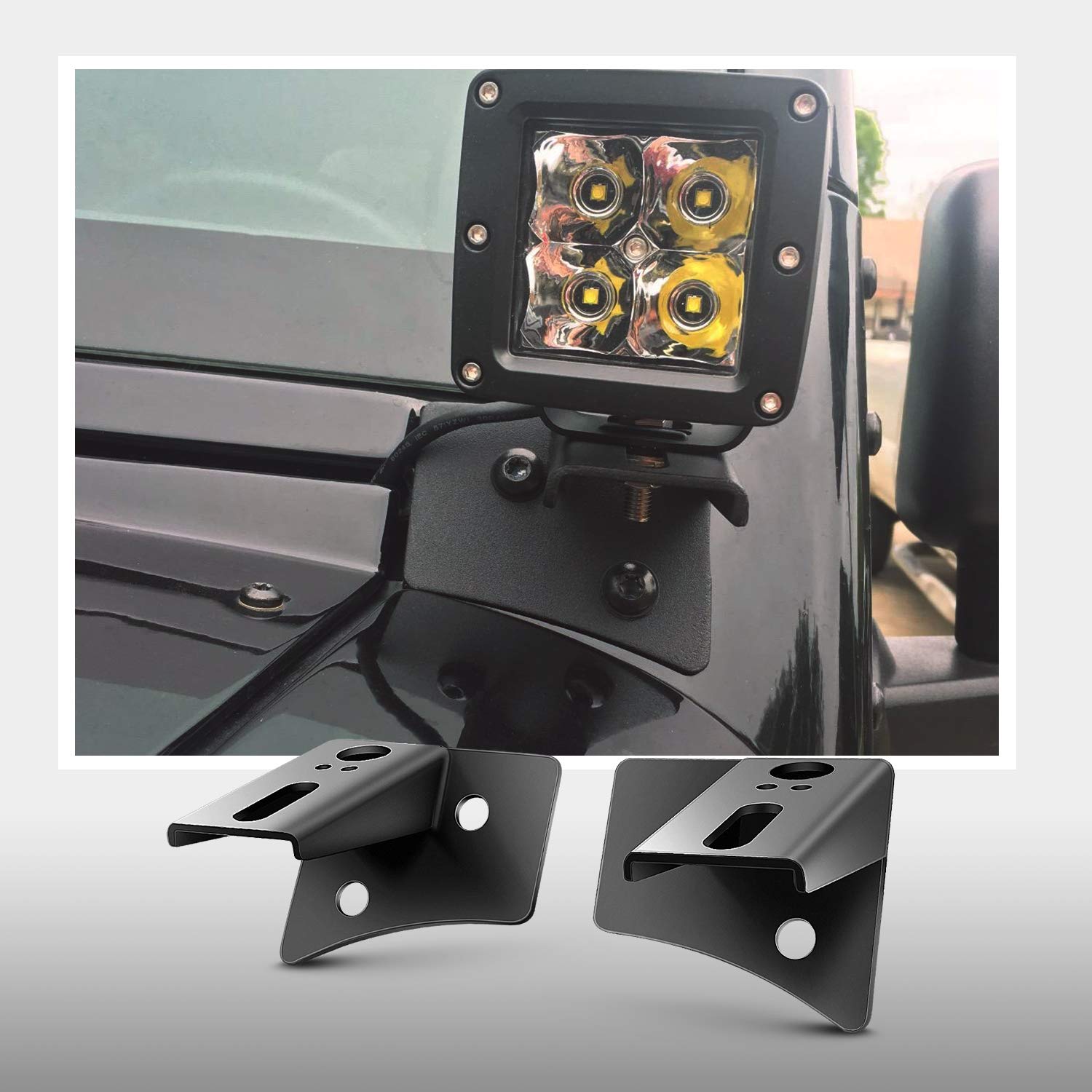 Foto 6 | Soportes De Montaje Nilight 90026b Para Jeep Wrangler Jk - Venta Internacional.