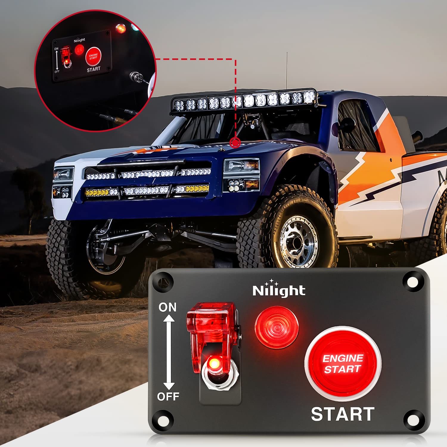 Foto 7 pulgar | Panel De Interruptores De Encendido Nilight 12v Con Pulsador De Motor - Venta Internacional.