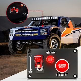 Foto 6 | Panel De Interruptores De Encendido Nilight 12v Con Pulsador De Motor - Venta Internacional.
