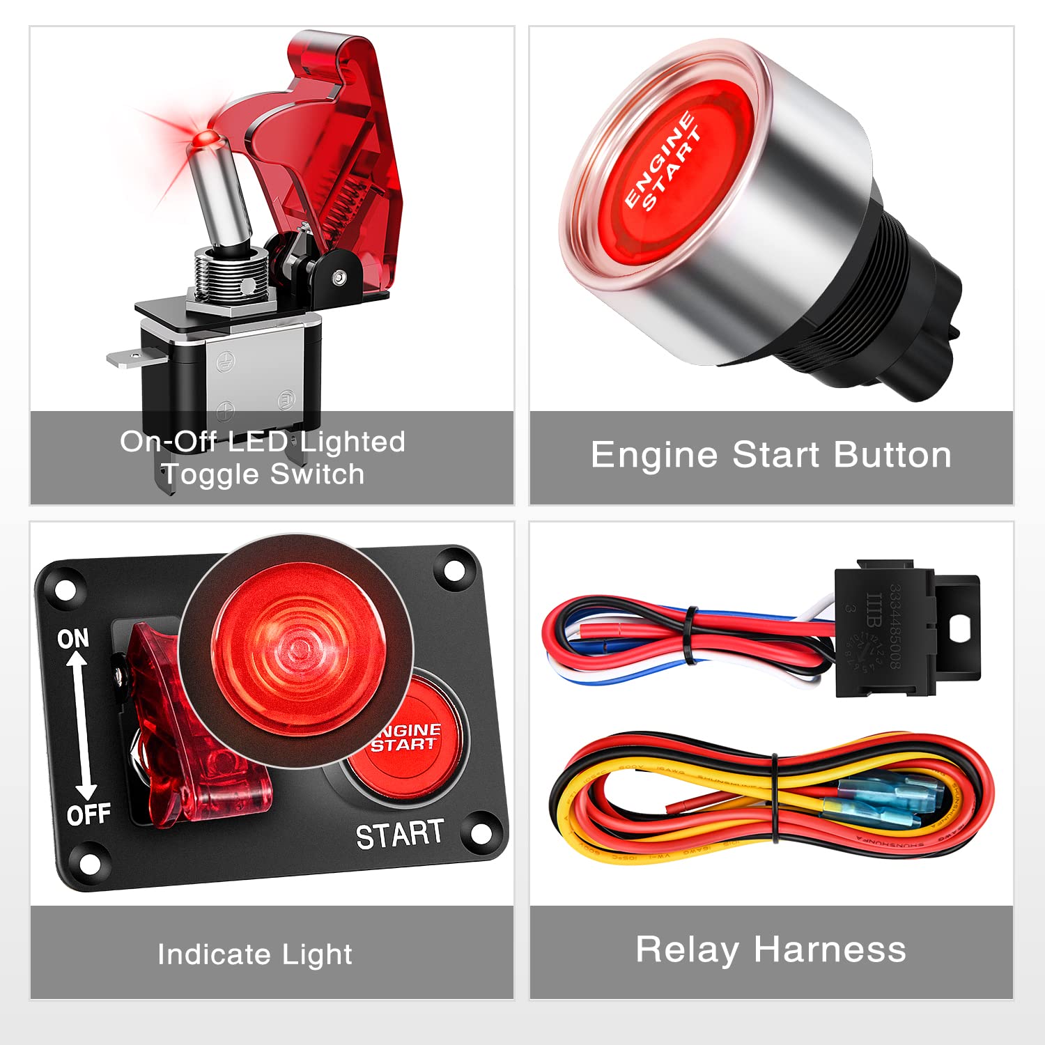 Foto 8 pulgar | Panel De Interruptores De Encendido Nilight 12v Con Pulsador De Motor - Venta Internacional.